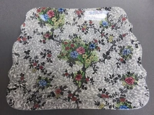 vintage Roselle Square Chintz Handled Cake Plate Leighton Pottery B&L England 9" - Picture 1 of 3