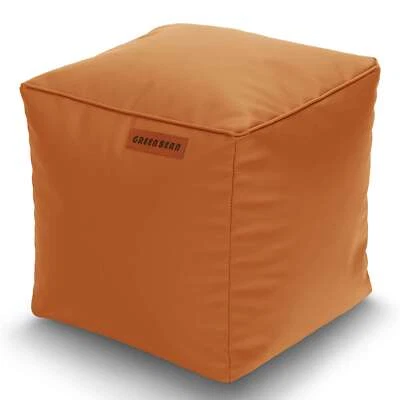 Sitzhocker Kunstleder EPS Perlen Füllung Sitzpouf Sitzsack Pouf Hocker 40x40 cm - Bild 1 von 4