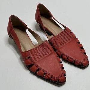 Bird of Flight Damen-Sandalen hergestellt in Brasilien gebrannt rot Slipper Größe 8,5 spitz - Bild 1 von 8