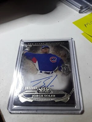 Jorge Soler SP Auto 287 Of 349 Atlanta/Marlins 2015 Topps Tier One - Image 1 of 2