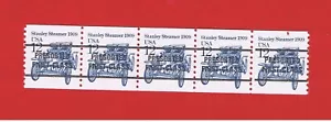 #2132a MNH OG coil strip of 5 Stanley Steamer Free S/H - Picture 1 of 1
