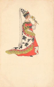 Germany Depose - Ges Geschütz Queen of Clubs Postcard - Picture 1 of 2