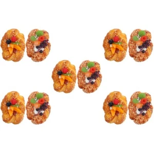 2 Pièces Réaliste Modèles De Faux Pain Modèles De Pain Aux Fruits - Zdjęcie 1 z 12