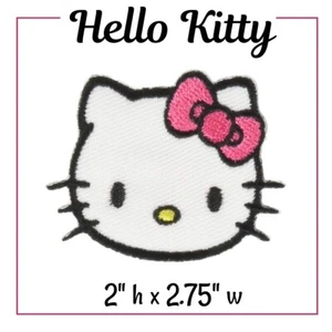 Parche Hello Kitty Rosa Lazo Bordado Planchar/Coser, 2" h por 2.25" con - Imagen 1 de 4