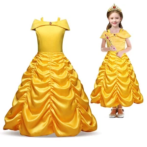 Girls Baby Belle Fancy Dress Princess Party Halloween Costume Prom Birthday - Picture 1 of 14