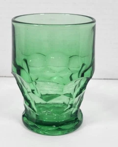 Bicchiere da succo piatto verde invernale GEORGIANO in vetro con gancio di ancoraggio 4" - Foto 1 di 2