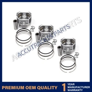 3Sets Piston kit+Piston Rings for Yanmar 3TNC80 Engine 119812-22080 729150-22500 - Picture 1 of 4