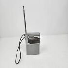 Sony ICF-S10MK2 Pocket FM/AM Radio with Speaker Silver Tested Working 