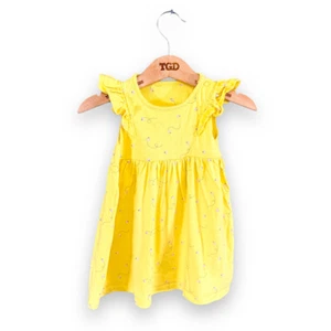 Baby Girls Mothercare Yellow Ladybird Print 100% Cotton Summer Dress 3-6 months - Picture 1 of 3