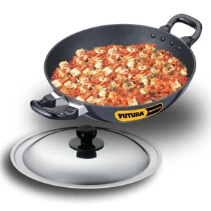 Hawkins Aluminium Futura Non Stick, 2.5 Litre Deep Fry Pan Kadai- Free Shipping - Picture 1 of 7