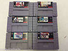 Super Nintendo Sports Cart Only Lot Of 6! Madden! Baseball! More! Tested! Works!