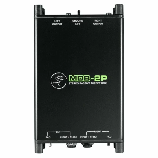Mackie MDB-2P Passive Stereo Direct Box - Black