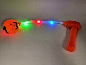 Halloween Pumpkin Toy Spinner LED Light & Scary Sound B/O Swing Wand Boy Girl US - Picture 1 of 2