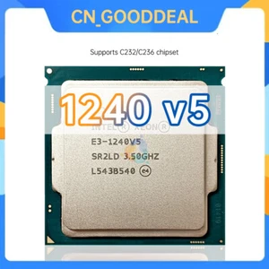 Intel Xeon E3-1240v5 SR2CM SR2LD 3.5GHz 4C / 8T 8MB 80W LGA1151 CPU Processor - Picture 1 of 1