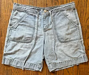 London Jean Shorts Women Size 6 Blue Light Wash Denim 7" Inseam Vintage - Picture 1 of 10
