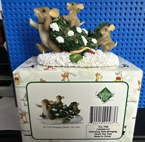 Charming Tails Figurine: Bringing Home The Tree, F&F, #87/109 - Picture 1 of 1