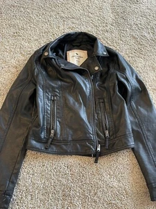 Abercrombie Kids Moto Jacket Faux Leather 11/12 - Picture 1 of 3