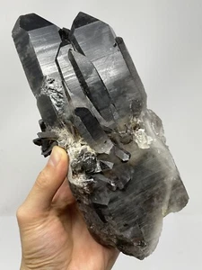 Natural Smoky Quartz Point Wand Brazil 4LBS 9.0oz Crystal Cluster E0 - Picture 1 of 12