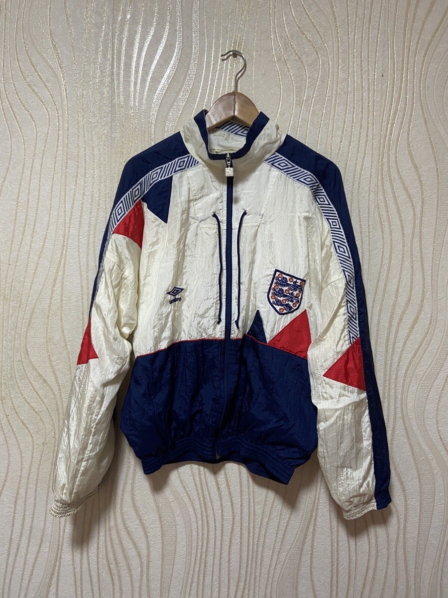 ENGLAND 1990 1992 TRAINING FOOTBALL SOCCER JACKET UMBRO sz
