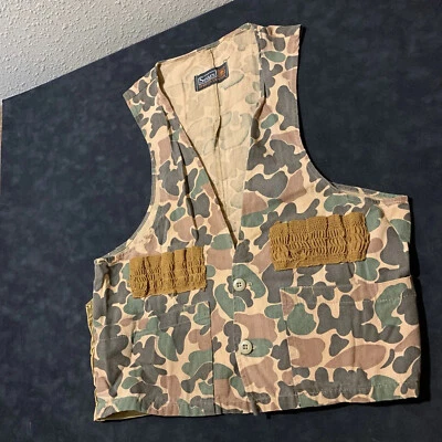 Chaleco de Tiro de Lona Camuflado Pato De Colección Hombres Caza Años 60 SEARS SPORTS Carhartt Foto 1 de 4
