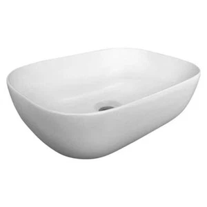 Castano Basin Slim Vessel 460mm Vitreous China Matt White Urbino URBSL460-MW - Picture 1 of 3