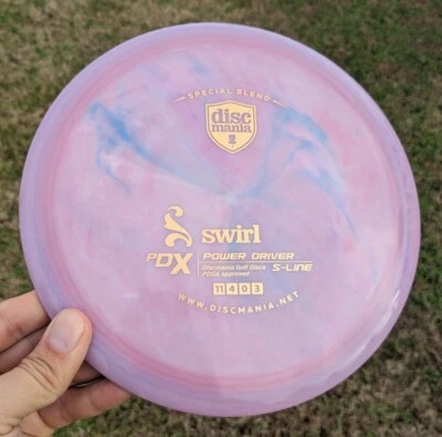 Swirly PENNED Discmania S-Line PDX 175g Disc Golf NEW Blurple - Image 1 of 4
