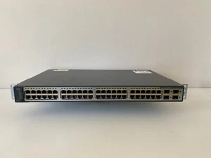Cisco 3750 V2 POE-48 WS-C3750V2-48PS-S, 48X 10/100 - Zdjęcie 1 z 2