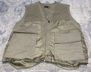 Vtg Browning Buck Mens jacket vest Med/Large beige bird game hunting shooting