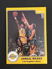 JAMAAL KEITH WILKES 1983-84 STAR SIGNED AUTOGRAPHED CARD #24 LOS ANGELES LAKERS