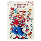 West Ham No. 1 Fan Football Birthday Card With White Envelope 18.5Cm X 13.5Cm