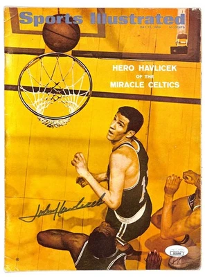 John Havlicek Signed Newstand No Label Sports Illustrated Magazine JSA Celtics - Image 1 of 3