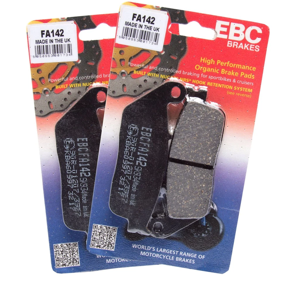 EBC FA142 Organic Brake Pads X2 for Kawasaki KLE Versys 650 15-21 — 第 1/4 张图片
