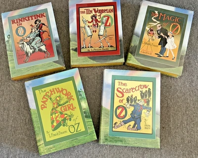 Wizard of Oz Baum 5 Volumes Hardcover Color DJ Illust. Fine Heirloom Editions - Image 1 of 4