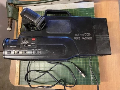 VHS Solid State CCD Movie Video Camera Untested w/ Book & Accessories - Image 1 of 4