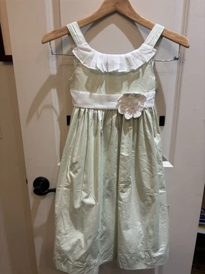 Bailey Boys Classic Light Green Dress With  White Color And Sash, Size 8 - Image 1 of 4