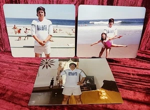 3X 1980s NFL Football PICTURES PICS Photographs MIAMI DOLPHINS FAN@BEACH VINTAGE - Picture 1 of 4