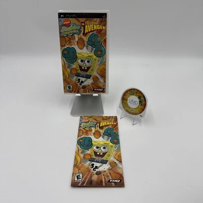 SpongeBob SquarePants: The Yellow Avenger (Sony PSP, 2006) CIB Complete w/Manual - Image 1 of 4