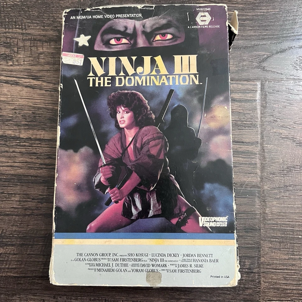 Ninja III 3 - The Domination. VHS Big Book Box. MGM/UA Rare Cannon Hi-fi Stereo. - Image 1 of 4