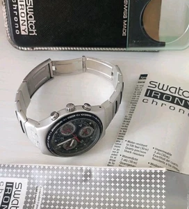 💣Orologio Swatch Irony Restless 🤖 Aluminium YCS4000AS Chrono Swiss Made🇨🇭 - Foto 1 di 18