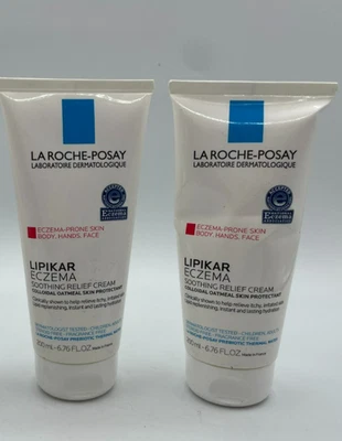 EXPIRED 2x La Roche-Posay Lipikar Soothing Relief Eczema Cream 6.76 oz Body Face - Image 1 of 4