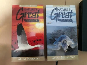 2 VHS tapes, 1996: Nature's Great Events - Great Milestones, Great Journeys - Picture 1 of 3