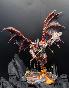 Demoni dipinti a livello di parata di sangue di Khorne - base lava e teschio personalizzata - Foto 1 di 8