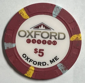 Chip Oxford Casino $5 dólares, Oxford Maine EE. UU. - Imagen 1 de 2