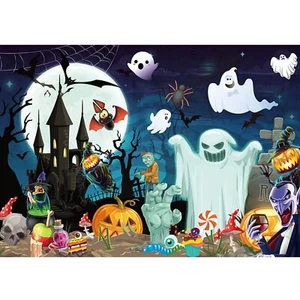 Halloween Gloomy Castle 1000pc Jigsaw Puzzle for Adults Family Party Decoration - Picture 1 of 7