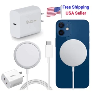 MagSafe Wireless Magnetic Charger 15W + 35W Charger For iPhone Apple 15/12/13/14 - Photo 1 sur 17