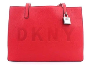 Dkny Commuter Medium Red Leather Shoulder Bag Red - Picture 1 of 3
