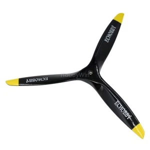 3 Bladed 10x8 Engine Power Wood Propeller Black for Nitro Gasoline RC Airplane - Picture 1 of 6