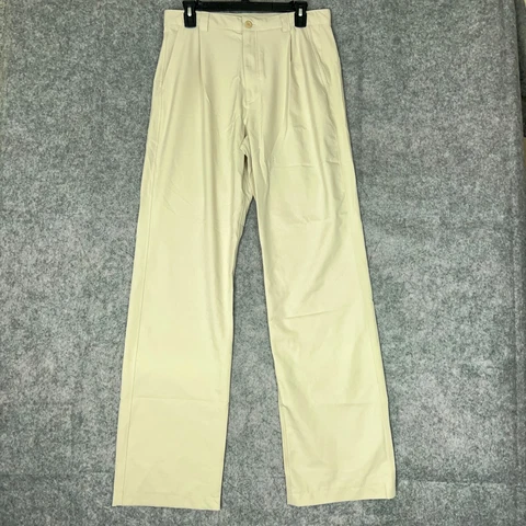 Utah Utes Mens Pants 32x34 Beige Khaki Under Armour Golf Embroidered NCAA Logo Cover