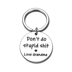 Christmas Stocking Stuffers Teen Boys Girls Don’t Do Stupid Sht Keychain - Picture 1 of 7
