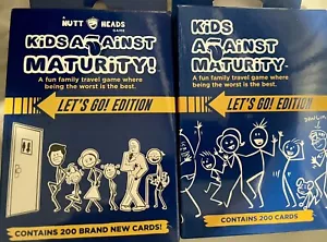 Lot Of 2 NEW Kids Against Maturity LETS GO Edition Travel Game FREE SHIPPING - Picture 1 of 1